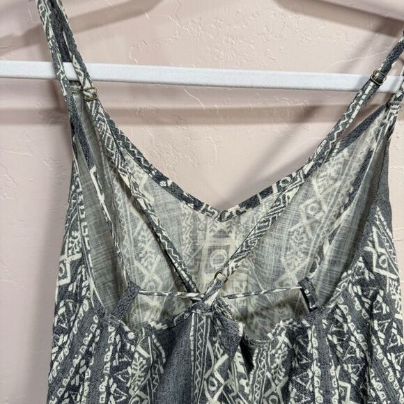 O'Neill Gray & White Strappy Tribal Mini Dress - Picture 6 of 7